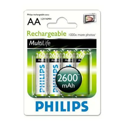 Nabíjecí baterie Philips NiMH 2600 mAh AA (tužka)