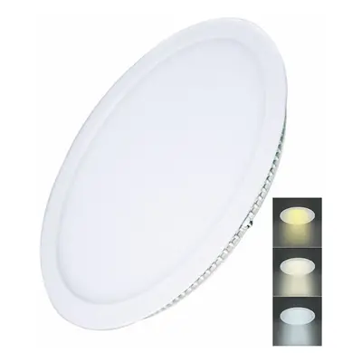 Solight LED mini panel CCT, podhledový, 24W, 1800lm, 3000K, 4000K, 6000K, kulatý WD144