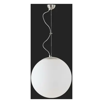 OSMONT 60307 ADRIA L4 závěsné skleněné svítidlo nerez broušená / bílá IP40 3000 K 41W LED