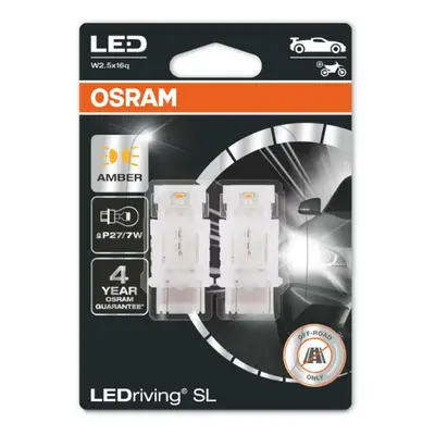 OSRAM LED P27/7W 3157DYP-02B AMBER 12V 1,7W W2.5x16q