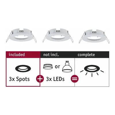 PAULMANN Vestavné svítidlo Choose spot sada 3ks nevýklopné max. 3x10W bílá mat 230V 924.80