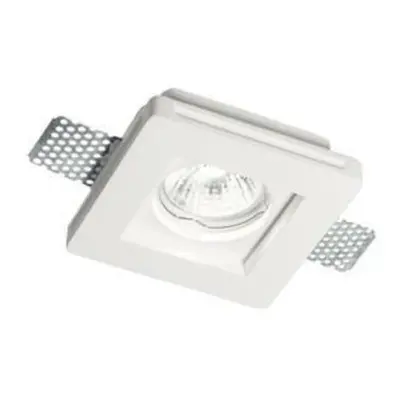 Zápustné svítidlo Ideal Lux Samba FI1 square small D60 150291 bílé 10x10cm GU10 1x35W