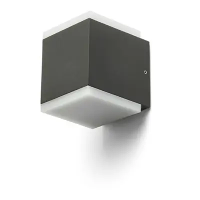 RED - DESIGN RENDL RENDL TIRAS II nástěnná antracitová mléčný akryl 230V LED 2x6W IP54 3000K R13