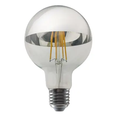 ACA Lighting LED FILAMENT E27 DIM G95 stříbrná 8W 2700K 230V 900lm RA80 PALA958WWDIMS