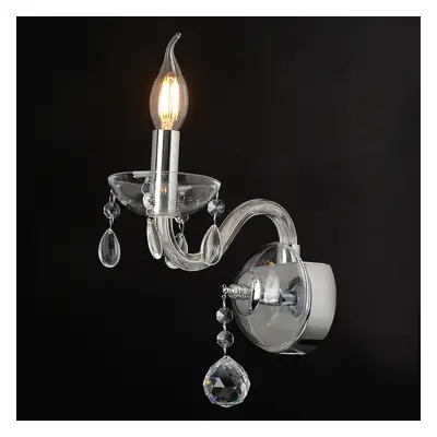 ACA Lighting Crystal nástěnné svítidlo BLK82041WCC