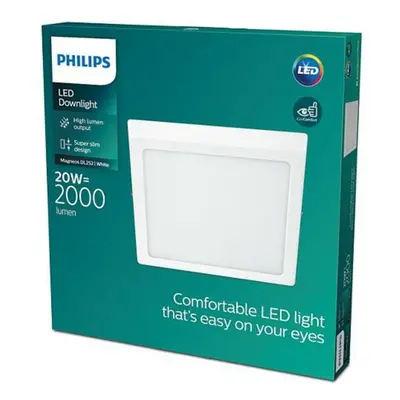 LED Stropní přisazené svítidlo Philips Magneos 8719514328792 20W 2000lm 2700K IP20 28,5cm hranat