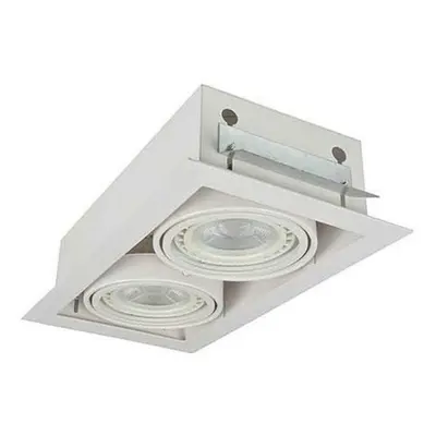 Stropní zápustné bodové svítidlo AZzardo Nova 2 white/white AZ2876 GU10+ADAP111/ES111 2x40/2x50W