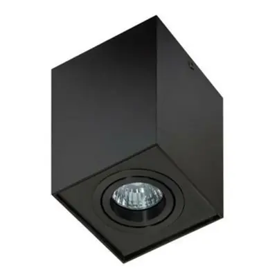 Stropní bodové přisazené svítidlo AZzardo Eloy 1 black/black AZ2137 GU10 1x50W IP20 9,5cm hranat