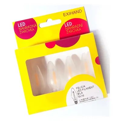 Exihand Blistr 4 bílé žárovky FELICIA LED FILAMENT 14V/0,2W 166600.FIL.B