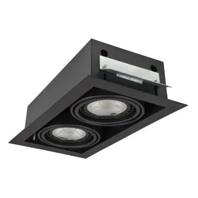 Stropní zápustné bodové svítidlo AZzardo Nova 2 black/black AZ2875 GU10+ADAP111/ES111 2x40/2x50W