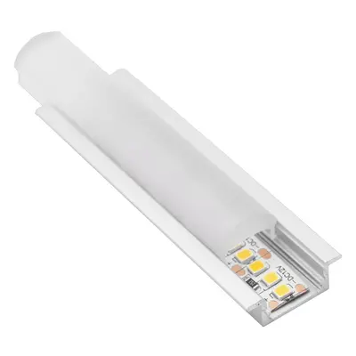 CENTURY AL PROFIL pro LED pásek 10mm plochý zapuštěný opálový kryt vypouklý 40d 24x13mm IP20 dél