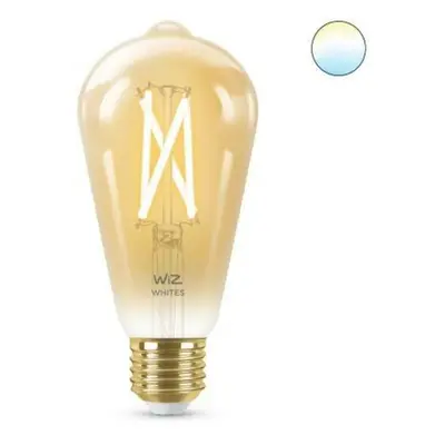 LED Žárovka WiZ Tunable White Filament Amber 8718699787233 E27 ST64 6,7-50W 640lm 2000-5000K, st