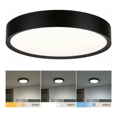 PAULMANN Selection Bathroom LED stropní svítidlo Tega IP44 CCT 230V 22,5W černá mat