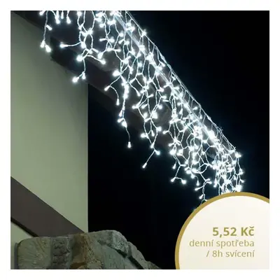 DecoLED LED světelné krápníky, 3x0,9 m, ledově bílá, 174 diod, IP67