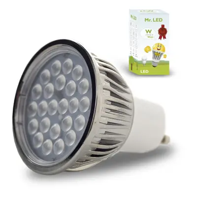 Mr. LED žárovka GU10 5W teplá bílá