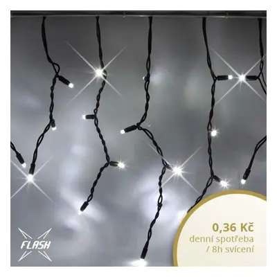 DecoLED LED světelné krápníky, FLASH, 3x0,5m, ledově bílá, 114 diod, IP67 IFNX1305