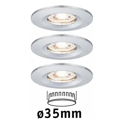 PAULMANN LED vestavné svítidlo Nova mini nevýklopné IP44 3x4W 2700K chrom 230V 943.03