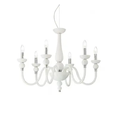 Závěsný lustr Ideal Lux Camelia SP6 bianco 113678 bílý