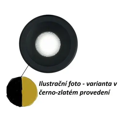 LED Zápustné schodišťové svítidlo Ideal Lux Virus BK GD 244853 3W 210lm 3000K IP20 černo-zlaté