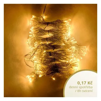 DecoLED LED světelná záclona HOBBY LINE, 2x2m, teple bílá, 200 diod LWC22W