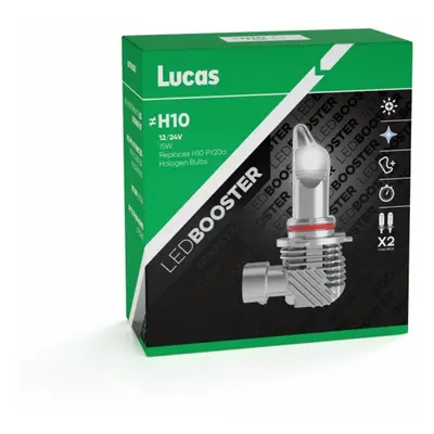 Lucas 12V H10 LED žárovka PY20d, sada 2 ks 6500K