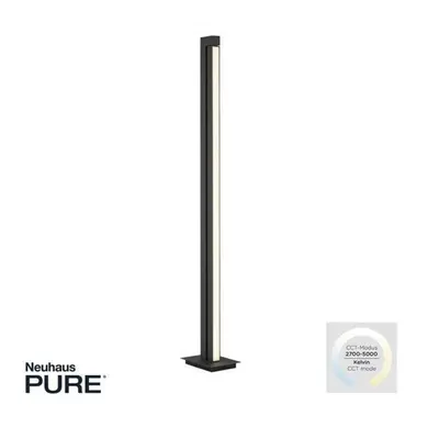 PAUL NEUHAUS PURE LINES LED stojací svítidlo, antracit, stmívatelné, otočné, vypínač 2700-5000K