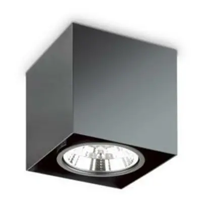 Stropní bodové svítidlo Ideal Lux Mood PL1 D15 Square Nero 243931 GU10 1x50W 15cm hranaté černé