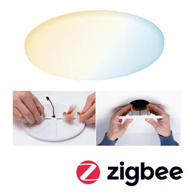 PAULMANN Smart Home Zigbee LED vestavné svítidlo Veluna VariFit měnitelná bílá 185mm IP44 15W 95