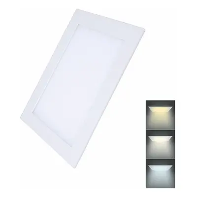 Solight LED mini panel CCT, podhledový, 18W, 1530lm, 3000K, 4000K, 6000K, čtvercový WD143