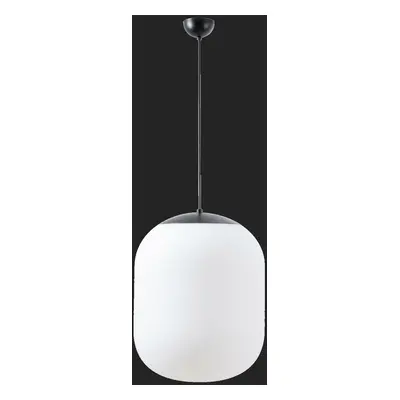 OSMONT 67865 TANIA S2 závěsné skleněné svítidlo černá / bílá IP40 4000 K 41W LED nouzové kombino