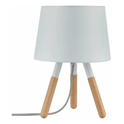 Paulmann stolní lampa Neordic Berit 1-ramenné látkový širm bílá/dřevo 796.46 P 79646