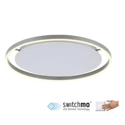 LEUCHTEN DIREKT is JUST LIGHT LED stropní svítidlo, hliník, kruhové, pr.60cm, stmívatelné, Switc