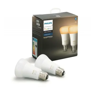 PHILIPS HUE Hue Bluetooth LED White Ambiance žárovka E27 A19 6W 806lm 2200K-6500K set 2 ks