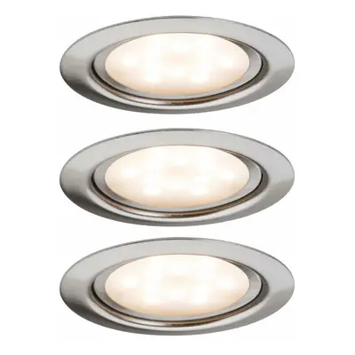 Paulmann zápustné svítidlo Micro Line LED 3x4,5W kartáčované železo SET 3KS 935.53 P 93553