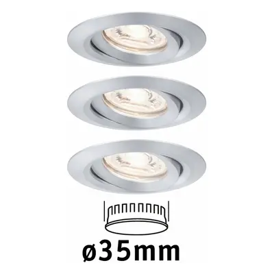 PAULMANN LED vestavné svítidlo Nova mini výklopné 3x4W 2700K hliník broušený 230V 942.97