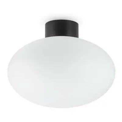 Venkovní stropní přisazená základna Ideal Lux Clio MPL1 Nero 148878 E27 1x60W IP44 9cm černá