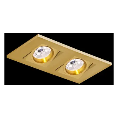 BPM Vestavné svítidlo Aluminio Oro, zlatá, 2x50W, 230V 2001GU