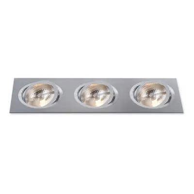 BPM Vestavné svítidlo Aluminio Plata, kartáč.hliník 27LEDx3W, 230V 3052LED.D40.3K