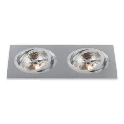 BPM Vestavné svítidlo Aluminio Plata, kartáčovaný hliník 2x100W, 12V 3051