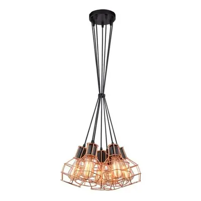 Závěsné svítidlo AZzardo Carron 7 copper AZ2142 E27 7x60W IP20 45cm měděné