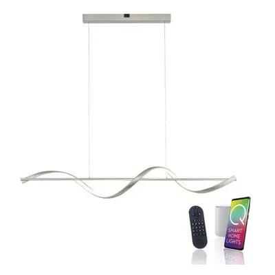 PAUL NEUHAUS LED závěsné svítidlo Q-SWING stříbrná Smart Home stmívatelné FB ZigBee 2700-5000K P