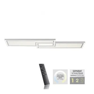 LEUCHTEN DIREKT is JUST LIGHT LED stropní svítidlo bílé ploché 110x28, dálkový ovladač, stmívate