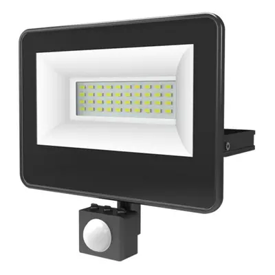 ACA Lighting černá SENSOR LED SMD reflektor IP66 30W 6000K 3300Lm 230V AC Ra80 V3060S