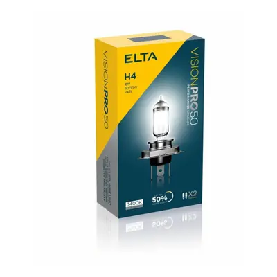 ELTA H4 VisionPro +50% 60/55W 12V P43t sada 2ks