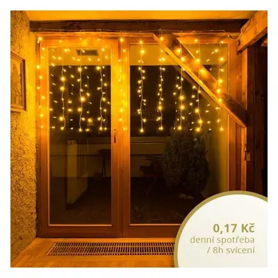 DecoLED LED světelná záclona HOBBY LINE - 2x1m, teple bílá, 100 diod