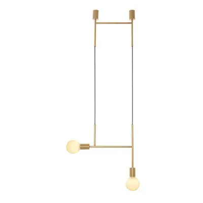 ACA Lighting závěsné svítidlo 2XE27 zlatá kov 38X4X110CM KYOTO TNK852P38GD