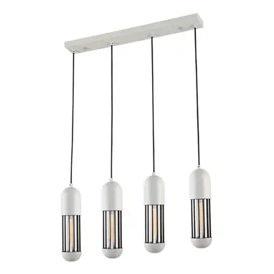 ACA Lighting závěsné svítidlo 4XE27 bílý kov 65X8XH120CM LAB HM174P65WH