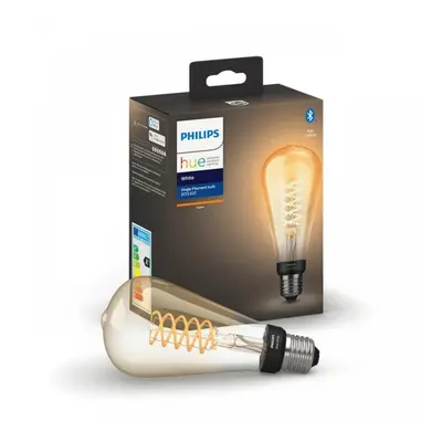 PHILIPS HUE Hue Bluetooth LED White žárovka Filament E27 8719514279179 7W 550lm 2100K ST72 IP20