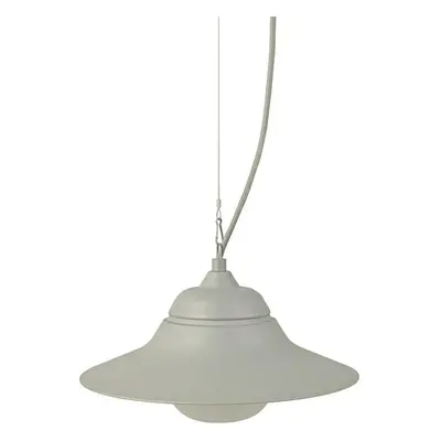 ACA Lighting šedé venkovní závěsné svítidlo JULIE 1XE27 IP44 s opálovým sklem JULIE1PG