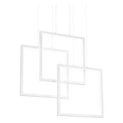 LED Závěsné svítidlo Ideal Lux FRAME SP QUADRATO BIANCO 253596 80W 8600lm 3000K IP20 73cm bílé